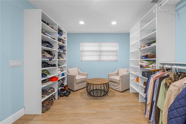 Interior, Recessed Lighting, Walk-in Closets, Wood Texture Flooring