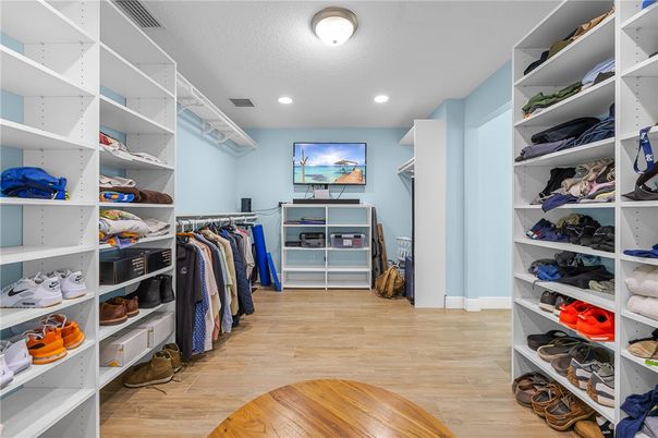 Interior, Recessed Lighting, Walk-in Closets, Wood Texture Flooring