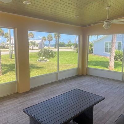 Empty room, Interior, Recessed Lighting, Sun Room, Wood Texture Flooring
