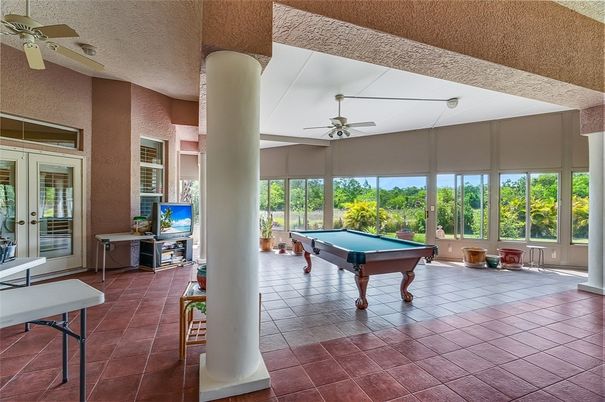 Billiard Table, Game Room, Interior