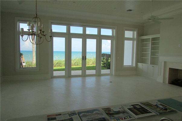 Chandelier, Empty room, Fireplace, Interior, Pendant Lights, Water
