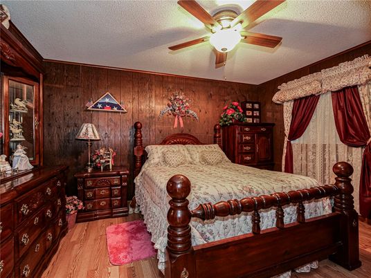 Bedroom, Interior, Wood Texture Flooring, Wooden Walls