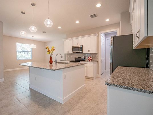 Interior, Kitchen, Pendant Lights, Recessed Lighting, Stainless Steel Appliances