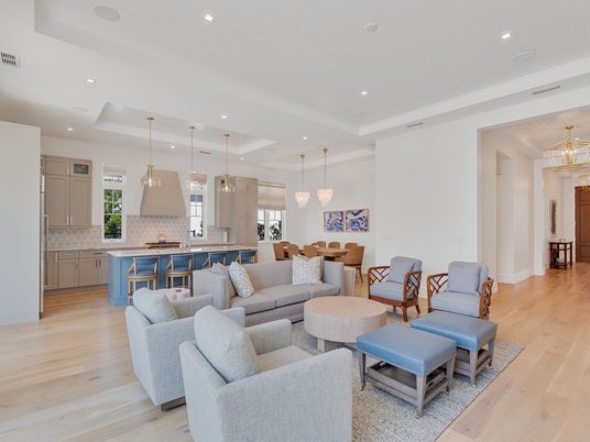 Dining room, Interior, Kitchen, Living room, Pendant Lights, Recessed Lighting, Wood Texture Flooring