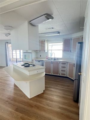 Interior, Kitchen, Wood Texture Flooring