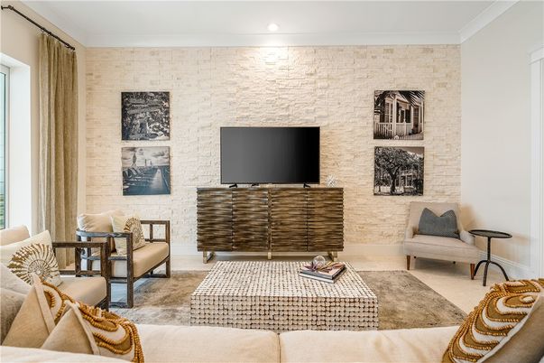 Interior, Living room, Stone Walls