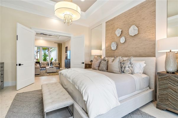 Bedroom, Chandelier, Interior, Recessed Lighting