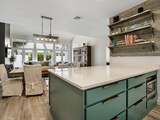 Dining room, Interior, Living room, Pendant Lights, Wood Texture Flooring