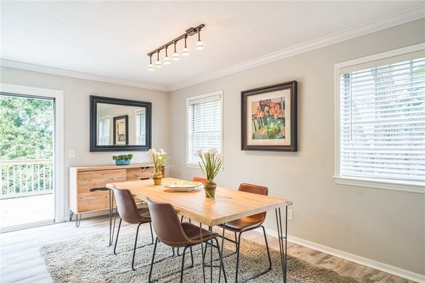 Dining room, Interior, Wood Texture Flooring
