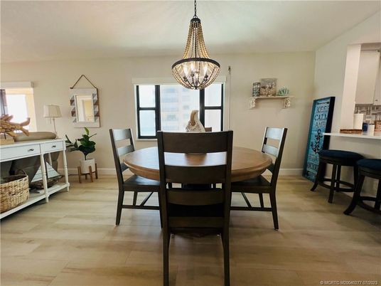Chandelier, Dining room, Interior, Wood Texture Flooring