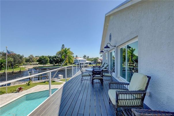 Exterior, Pool, Wood Texture Flooring