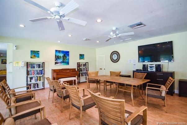 Dining room, Interior, Piano, Recessed Lighting, Wood Texture Flooring