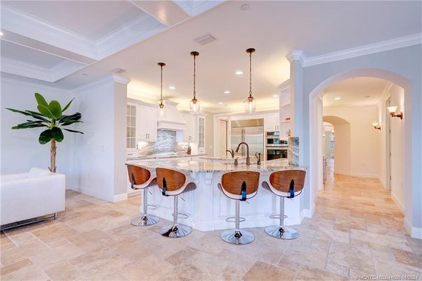Interior, Kitchen, Pendant Lights, Recessed Lighting, Stainless Steel Appliances