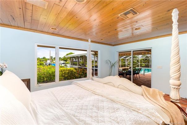Bedroom, Interior, Recessed Lighting, Wooden Ceilings