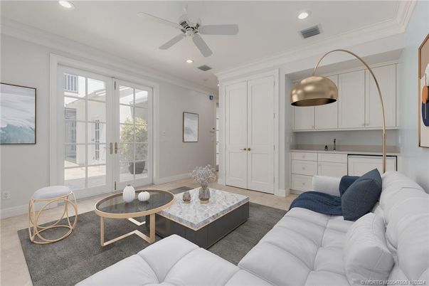 Interior, Living room, Recessed Lighting