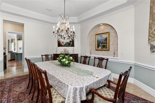 Chandelier, Dining room, Interior, Wood Texture Flooring
