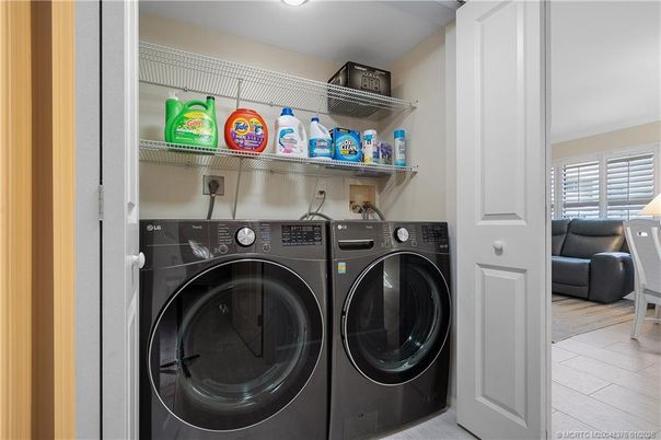 Interior, Recessed Lighting, Utility Closets, Washer, Wood Texture Flooring