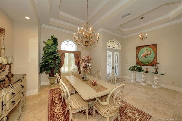 Chandelier, Dining room, Interior, Recessed Lighting