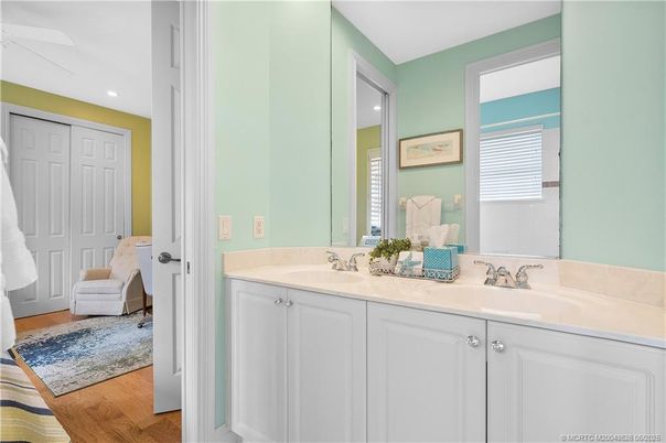 Bathroom, Interior, Recessed Lighting, Wood Texture Flooring