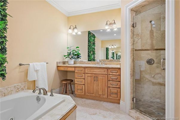 Bathroom, Dual Sink Vanities, Glass Shower, Interior