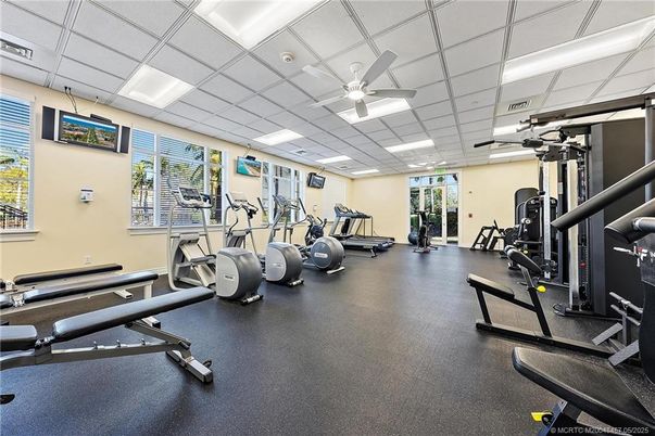 Fitness Equipment, Gym, Interior, Recessed Lighting