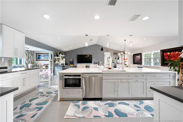 Interior, Kitchen, Pendant Lights, Recessed Lighting, Stainless Steel Appliances