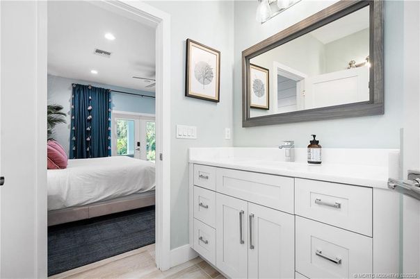 Bathroom, Bedroom, Interior, Recessed Lighting, Wood Texture Flooring