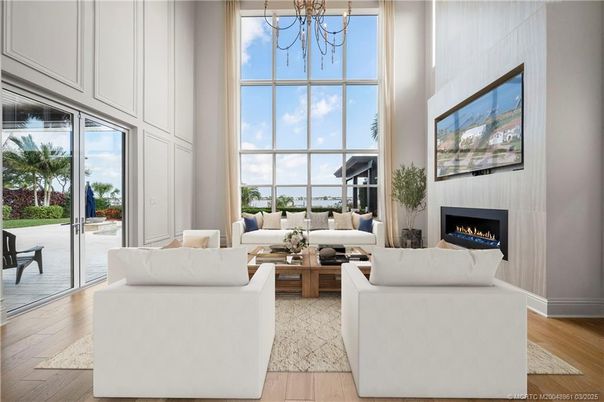 Chandelier, Fireplace, Interior, Living room, Wood Texture Flooring