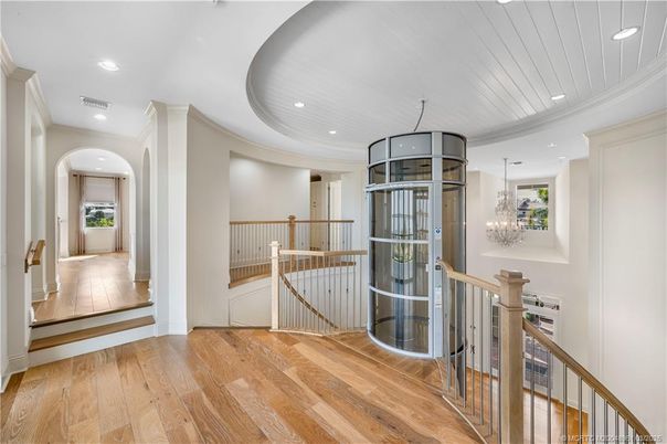 Chandelier, Interior, Recessed Lighting, Wood Texture Flooring
