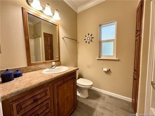 Bathroom, Dual Sink Vanities, Interior, Wood Texture Flooring