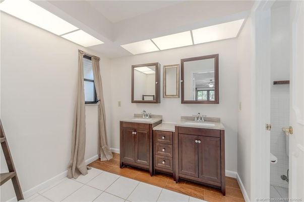 Bathroom, Dual Sink Vanities, Interior, Wood Texture Flooring