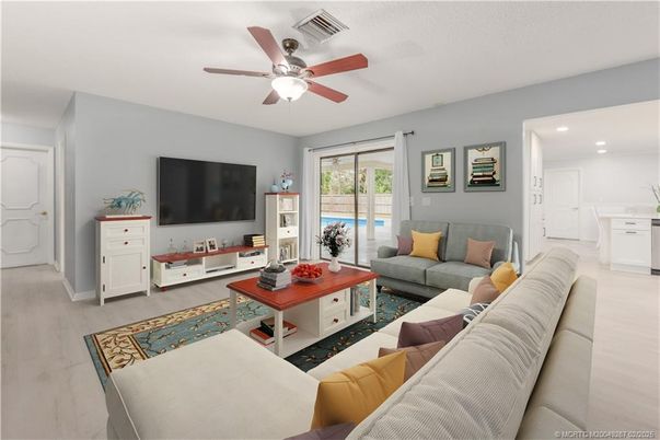 Interior, Kitchen, Living room, Recessed Lighting