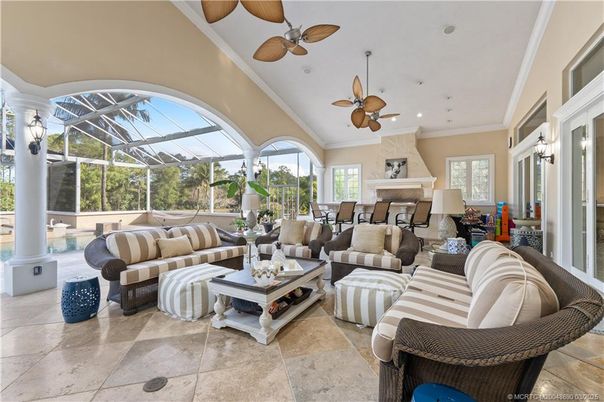 Dining room, Glass Ceilings, Interior, Living room, Pool, Recessed Lighting, Sun Room
