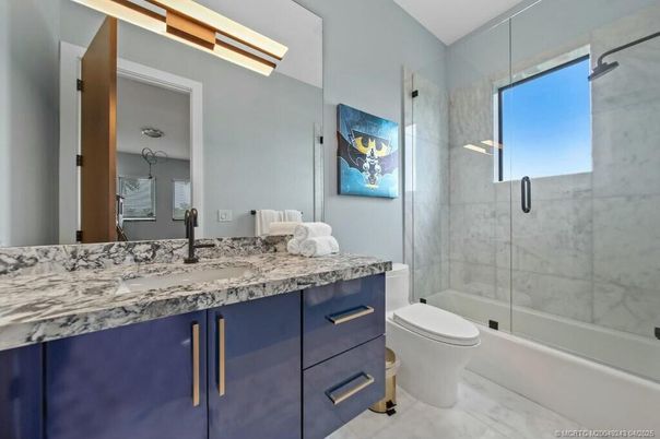 Bathroom, Glass Shower, Interior, Marble Walls