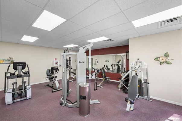 Fitness Equipment, Gym, Interior, Recessed Lighting