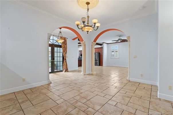 Chandelier, Empty room, Interior