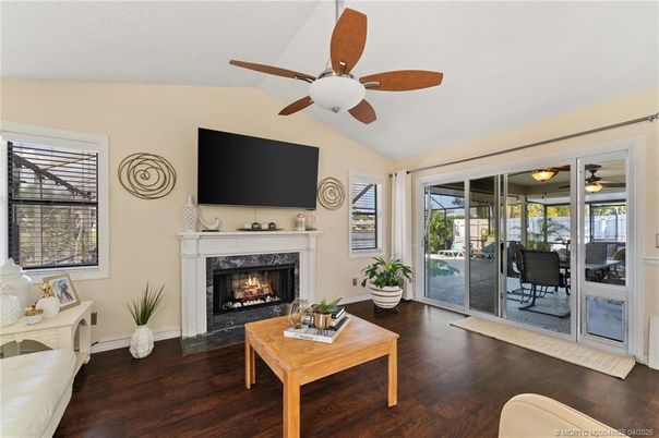 Dining room, Fireplace, Interior, Living room, Wood Texture Flooring