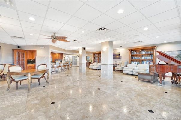 Dining room, Interior, Living room, Piano, Recessed Lighting