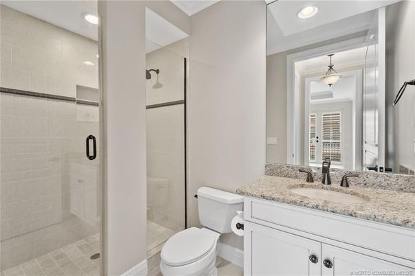 Bathroom, Glass Shower, Interior, Pendant Lights, Recessed Lighting