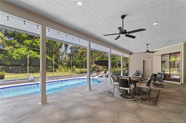 Dining room, Glass Ceilings, Interior, Pool, Recessed Lighting, Sun Room