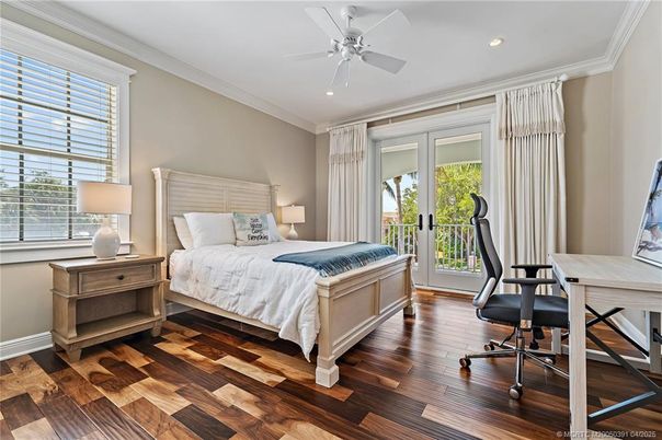 Bedroom, Home Office, Interior, Recessed Lighting, Wood Texture Flooring
