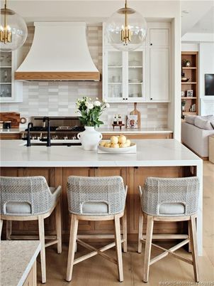Interior, Kitchen, Pendant Lights, Wood Texture Flooring
