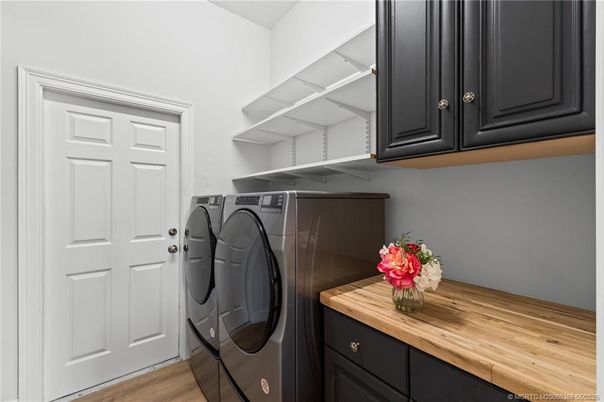 Interior, Washer, Wood Texture Flooring