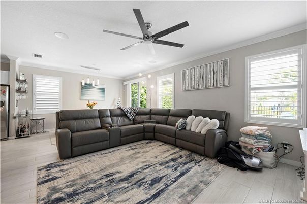 Interior, Living room, Pendant Lights, Wood Texture Flooring