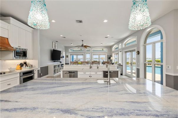Interior, Kitchen, Pendant Lights, Recessed Lighting, Stainless Steel Appliances