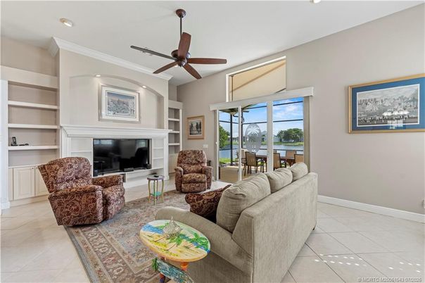 Fireplace, Interior, Living room, Recessed Lighting, Water