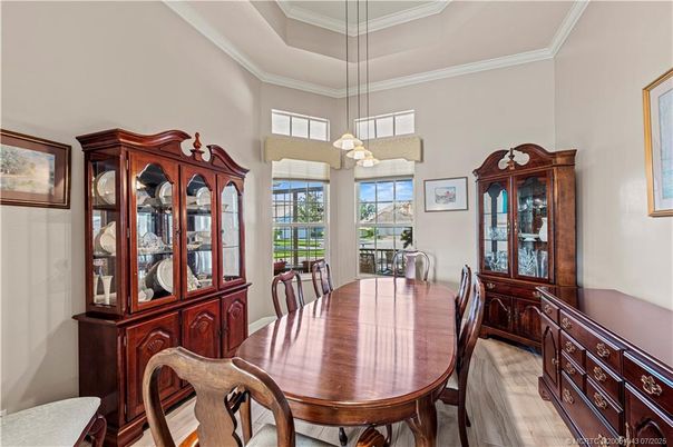 Chandelier, Dining room, Interior, Pendant Lights, Wood Texture Flooring