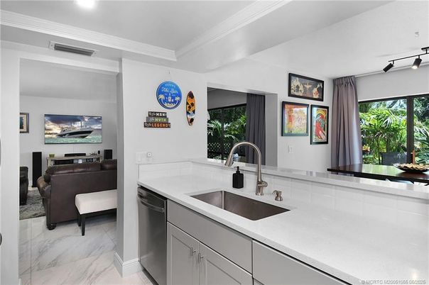 Interior, Kitchen, Marble, Recessed Lighting, Stainless Steel Appliances