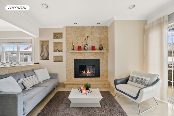 Fireplace, Interior, Living room, Recessed Lighting