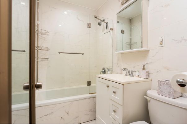 Bathroom, Glass Shower, Interior, Marble Walls